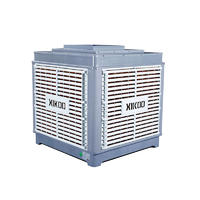 XIKOO 20000m³/h 1.5kw roof mounted evaporative air cooler for 150-200㎡area XK-20S-UP with new material PP plastic cabinet