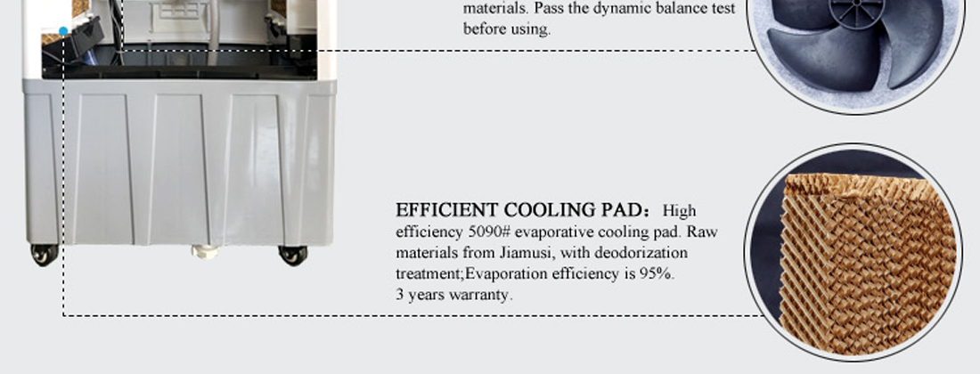 Xingke-Portable Water Fan Cooler Xikoo 5000m³h 150w Home Air Cooler-3